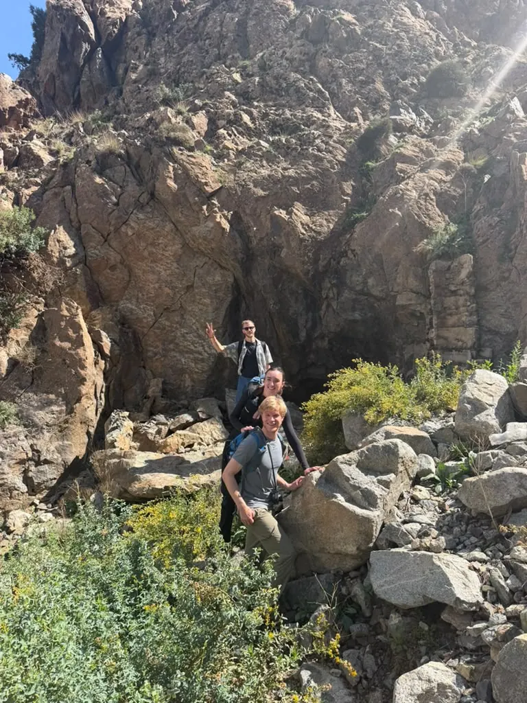 Rocky entrance to a mountain cave